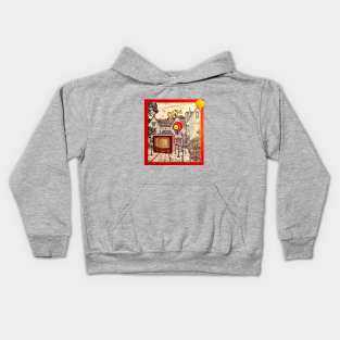 Cow on the Roof Kids Hoodie